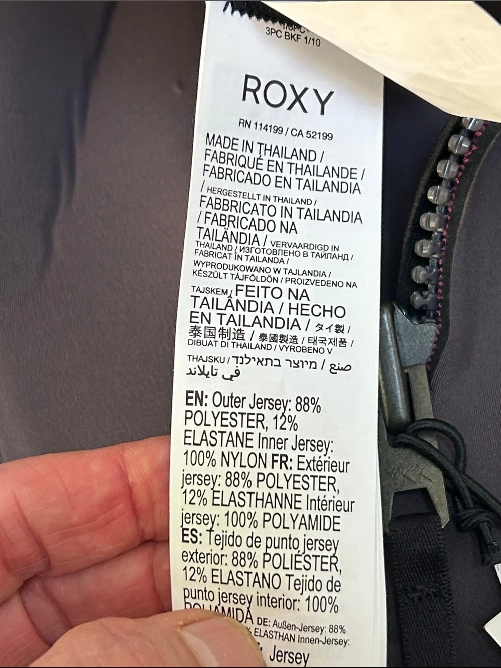 Roxy 3/2mm Swell Series BACK Zip Wetsuit GREY VIOLET PURPLE Size 16 girls New